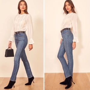 Reformation Jeans Liza High Rise Straight Palermo